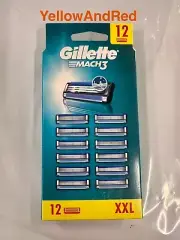 Ships Free!Genuine GilletteMach3Razor Blade Refills 12 Count. Fits Fusion Handle