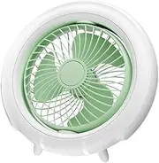 Hangable Desktop Small Fan with USB Charging - 3 Speeds, Light - Ideal for Desktop, Work, Summer, Students - Space-Saving