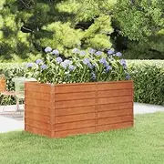 Garden Raised Bed Rusty 160x80x77 cm Corten Steel Outdoor Planter Vegetable Box