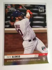 2019 Topps Now Online Exclusive Pete Alonso Mets RC Card of Month Rare MJUN