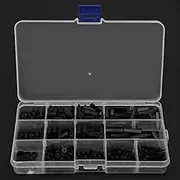 320pcs Black Nylon Two Way Hex Column Standoff Spacers, Nut & Screw Set for Electronics