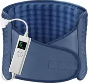 Heating Pad 60 x 30 cm Electric Heat Cushion with 6 Temperature Levels and Automatic Shut-Off Quick Heating Machine Washable Heat Blanket Heated Blanket for Back Lumbar Stomach Shoulder Blue
