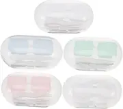 [Anneome] 5Sets Portable Storage Cases for Myopia Compact Eye Holders for Travel and Everyday Use Mixed Colors
