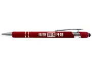 Soft Touch Gift Pen-Faith Over Fear-Red by Swanson