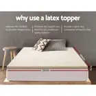 Double Size Mattress Topper 7 Zone Comfort Honeycomb Texture Removable Cover