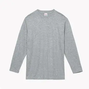 【日本 PRINTSTAR】純棉 5.6oz 長袖重磅T恤-男女同款(麻灰)