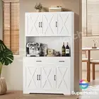Sideboard Buffet Pantry Cupboard Hutch Dresser Hall Kitchen Side Storage White