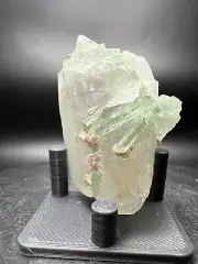 45g Light Green Tourmaline on Quartz Albite Crystal Cluster Mineral Specimen