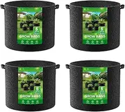 Moreeulsi Fabric Grow Bags - 4X Thickened Non-Woven Plant Fabric Pots with Handles - Portable Planter Pot, Growing Bag for Planting Potato Vegetable Flower Greenhouse Gardening
