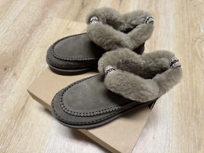 NIB UGG CLASSIC ULTRA MINI ALPINE WATER RESISTANT SUEDE BOOTS SIZE US 8 HICKORY
