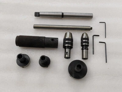 Lathe Tailstock Tap And Die Holder Set MT2 Shank Threading Tapping Kit 8 Pcs Set