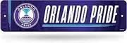 Rico Industries NWSL Orlando Pride Home Decor Metal Street Sign 4" x 15" Home Décor - Bedroom - Office - Man Cave