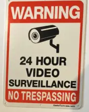 Metal Video Surveillance Sign Security Camera Warning Sign Home&Outdoor -7”x10”