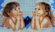 Needlepoint Tapestry Painted Canvas Gobelin 11575 - Kids. 20"x24"