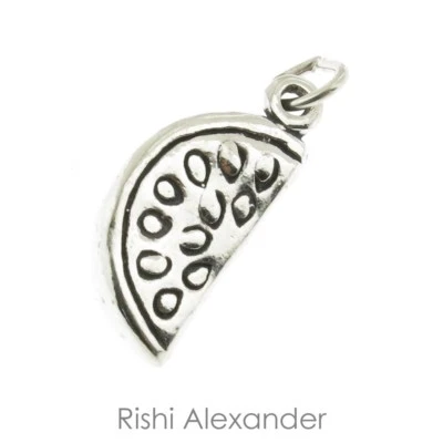 925 Sterling Silver Watermelon Self Control Charm Made in USA