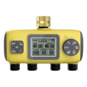 Automatic 4-Way Garden Irrigation Timer Watering Control, Threaded for BSP 3/4"