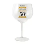Splosh Sip Celebration 50th Balloon Glass Cocktail Drinkware 675ml CLR