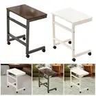 End Table Retro Design Modern with Rolling Casters for Bedside Indoor Proch