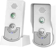 Wirel Doorbell Intercom Rechargeable Intercom Doorbells for Home Real-Time Two-Way Communication 3 Volume Levels 1000m/3280ft Long Distance Electronic Doorbell Chime for Home