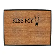 Kiss My Ass Donkey - Funny Novelty Doormat Man Cave Floor mat