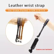 Handheld PU Leather Wrist Strap Lanyard For DJI OSMO Pocket 3/4/5 Gimbal Cameras