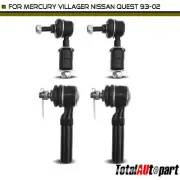4x Front Stabilizer Bar Link&Tie Rod End for Nissan Quest Mercury 1993 1994-2002 (for: Nissan)