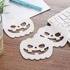 5pcs/set White Glow Dark Coaster Spooky Cup Holder Creative Mug Mat Home