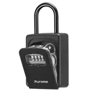 Lock Box, Large Key Lock Box Resettable Combination Lockbox, Portable Wall Mo...
