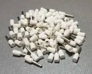 25/50/100Pcs E1008 18AWG 1.0mm² WHITE Insulated Ferrule Bootlace Terminals Crimp