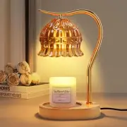 Candle Warmer Lamp with Timer, Vintage Flower Candle Lamp Warmer, Dimmable El...