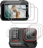 FiTSTILL lens screen protector set for Insta 360 Ace Pro2, tempered glass main screen film + optical glass lens film + TPU material secondary screen film ace pro 2 accessories