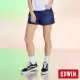 【EDWIN】女裝 EDGE 合身牛仔短褲(酵洗藍)
