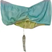 FURST OF A KIND BLUE & PINK TIE DYE STRAPLESS BANDEAU ONE SIZE