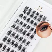 LANKIZ DIY Lash Extension, 72PCS Lash Clusters, 10-16Mm Mix Individual Lashes So