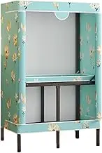 Oxford Cloth Portable Closets with Cover Space Saving Portable Wardrobe Storage Closet Foldable Portable Closet