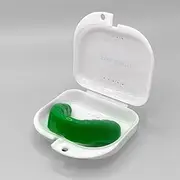 Custom-Fit Mouth Guard For Sports - Impact-Resistant, BPA-Free, Includes Storage Case and Impression Kit - Green Color