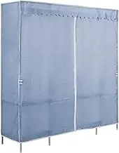 Portable Cotton Closet Wardrobe Clothes Organizer Grey Wardrobe Storage Closet for Bedroom Dormitory