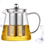 Stovetop Water Kettle Glass Teapot Strainer Clear Tea Pots Tea Infuser
