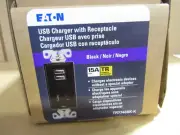 4 Eaton TR7740BK-K USB Charger with Receptacle Black Taper Resistant TR7740 New