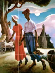 Art Romance Countryside Ceramic Mural Backsplash Bath Tile #2700