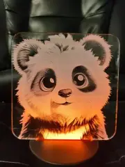 Multi-Color LED Cute Adorable Panda Lamp - USB & Battery 3D Illusion Night Light