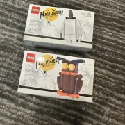 Building Brick Set 2 Halloween Blocks Building 3D Ghost & Owl Spooky New