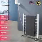 Decaura 6 Rungs Electric Heated Towel Rail Free standing Stainless Steel Chrome