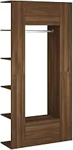 Hallway Cabinet 2 pcs Brown Oak Engineered Wood Storage Cabinet for Entryway, Durable & Stylish Organizer with Ample Space, Perfect for Small Homes and Apartments