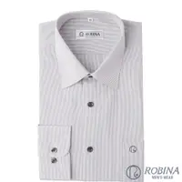 在飛比找蝦皮商城優惠-【ROBINA羅彼納】 台灣製 細緻條紋 紳士商務長袖襯衫 