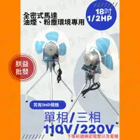 在飛比找蝦皮購物優惠-「朕益批發」18吋 1/2HP B型工業電扇 工業風扇 通風