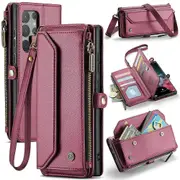 CaseMe Phone Case for Samsung Galaxy S22 Ultra 5G Leather Cases