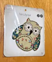 Floral Patchwork OWL Fabric Appliqué by SEW LITTLE-2019 Sealed Pkg-Free Shipping