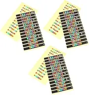 TOYANDONA 6 Pcs Guitar Scales Sticker Guitar Parts Color Stickers Labeling Stickers Fretboard Markers Inlay Dot Stickers Guitar Fretboard Note Decal Guitar Decal Fretboard Map Colorful Paper