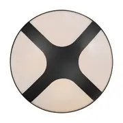 Cross Exterior Wall Light W260mm Black Aluminium - 2118131003